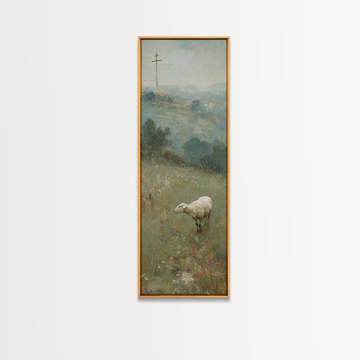 Autumn Promise – Framed Canvas Print – Narrow Art – Christian Art Canvas – Christian Wall Art – Christian Painting – Christmas Art – Christ