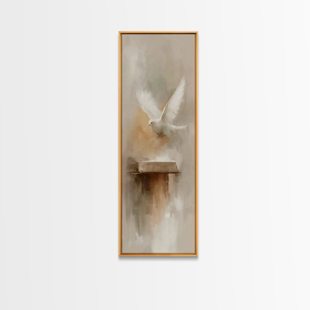 Spirit Of Light – Framed Canvas Print – Tall Skinny Art Print – Christian Wall Art – Christian Art Canvas – Christian Painting – Christian