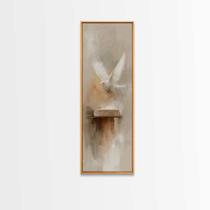 Spirit Of Light – Framed Canvas Print – Tall Skinny Art Print – Christian Wall Art – Christian Art Canvas – Christian Painting – Christian