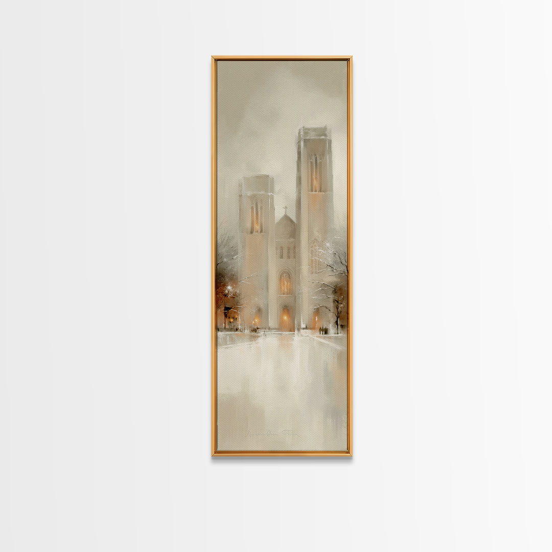 Twin Spire Grace - Framed Canvas Print - Christian Art Work - Tall Narrow Wall Art - Christian Wall Art - Modern Christian Art - Christmas