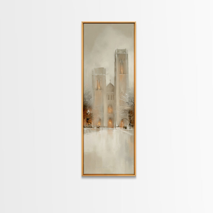 Twin Spire Grace - Framed Canvas Print - Christian Art Work - Tall Narrow Wall Art - Christian Wall Art - Modern Christian Art - Christmas