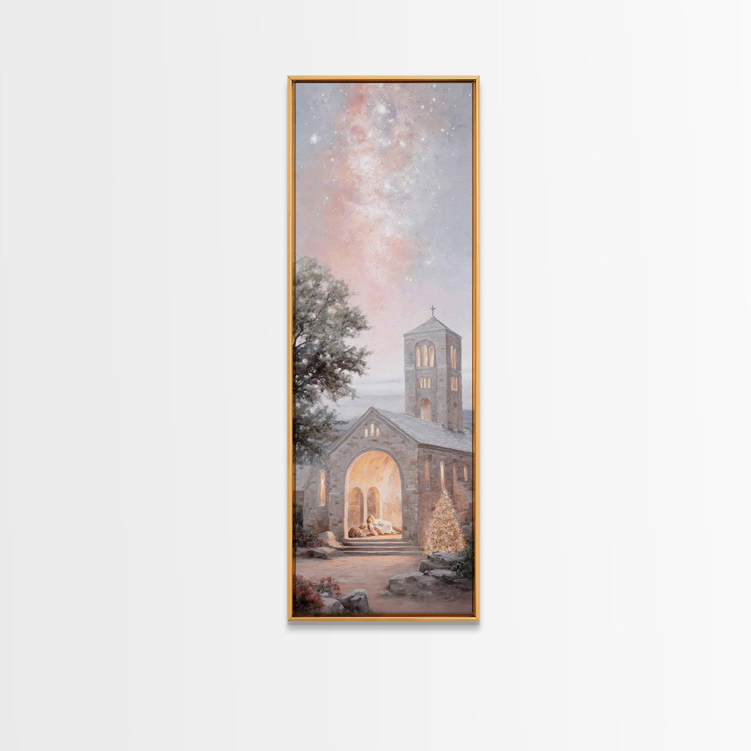 Star Of Bethlehem – Framed Canvas Print – Christian Christmas Art – Christian Wall Art – Christian Art Canvas – Skinny Art