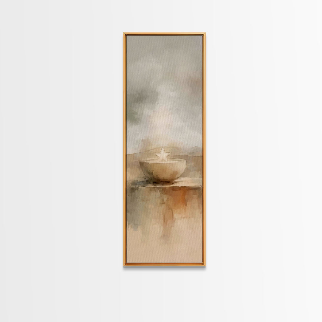 Desert Star Vessel – Framed Canvas Print – Narrow Art – Christian Art – Christmas Art – Christian Art Canvas – Christian Painting – Jesus A