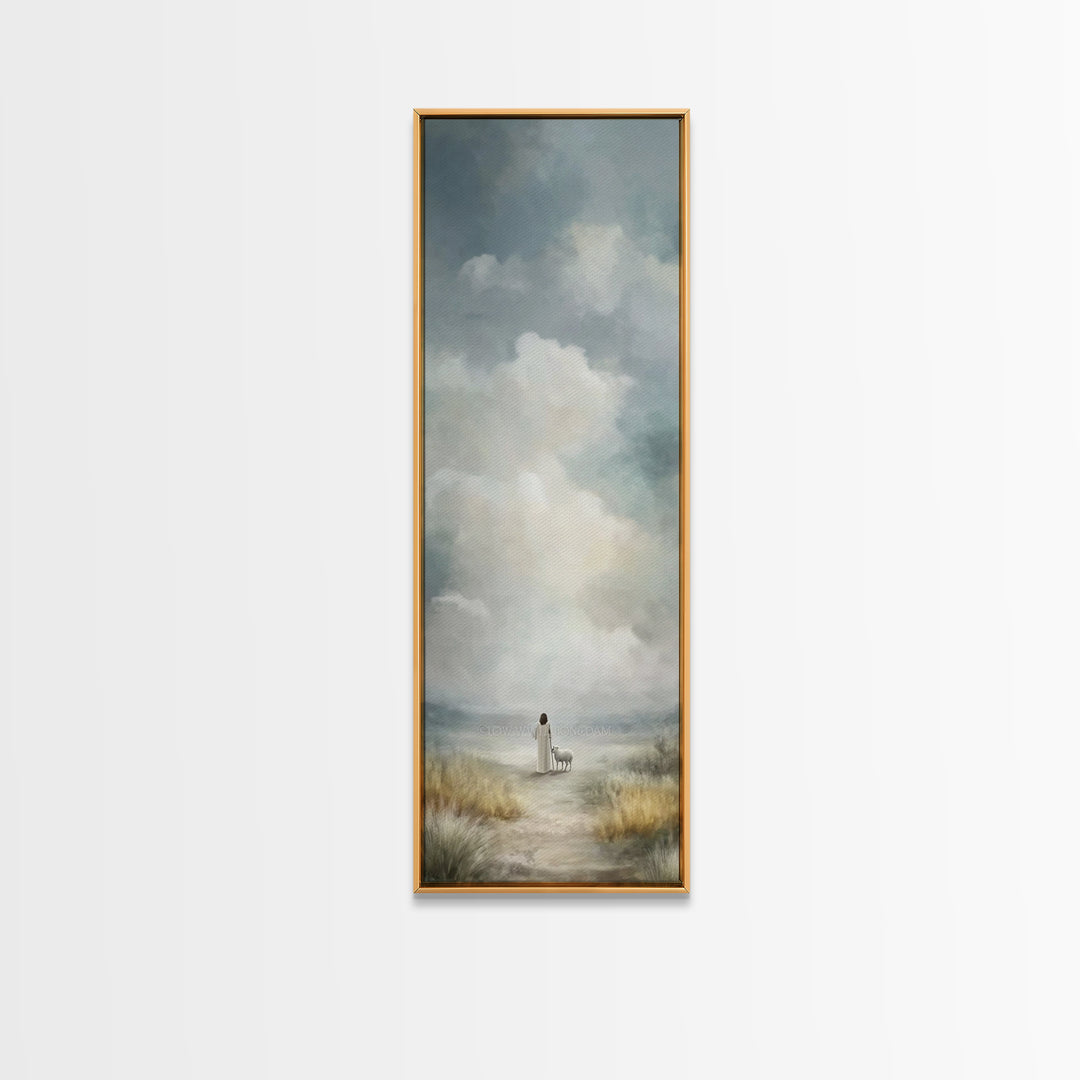 Path Of His Peace – Framed Canvas Print – Narrow Art – Christian Wall Art – Jesus Painting – Christian Art Canvas – Christian Decor