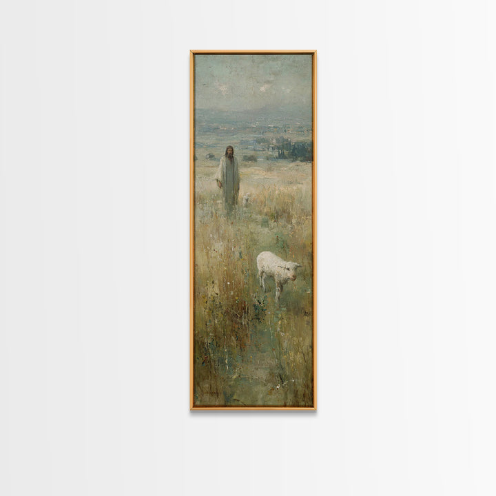 Desert Morning Walk – Framed Canvas Print – Skinny Art – Christian Art Canvas – Jesus Painting – Christian Art – Christian Decor For Home