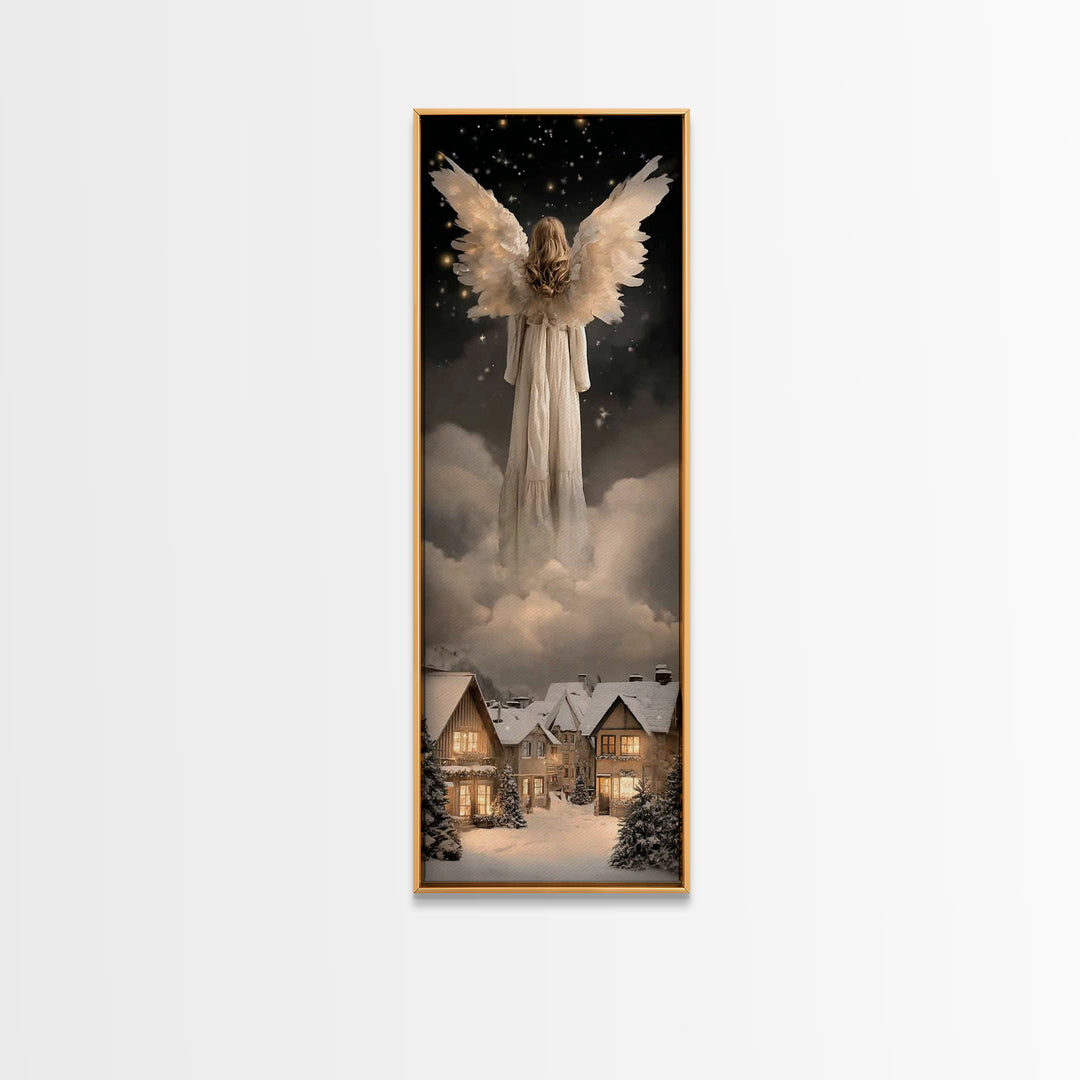Starry Messenger – Framed Canvas Print | Christian Art Canvas | Christmas Art Prints | Christian Christmas Art | Tall Skinny Art Print | Ch