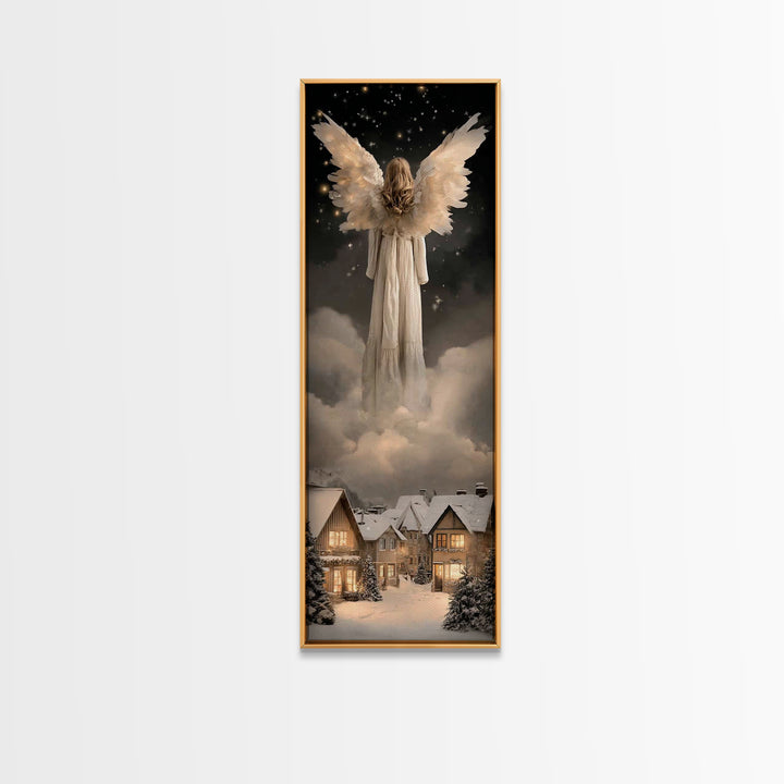 Starry Messenger – Framed Canvas Print | Christian Art Canvas | Christmas Art Prints | Christian Christmas Art | Tall Skinny Art Print | Ch