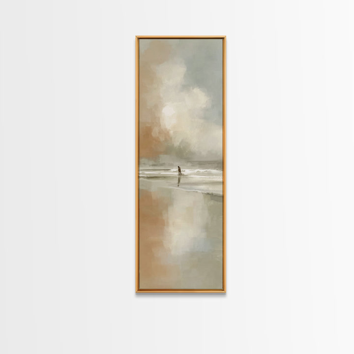 Shorelight Reverence – Framed Canvas Print – Christian Wall Art – Jesus Painting – Narrow Art – Christian Art Canvas – Christmas Art
