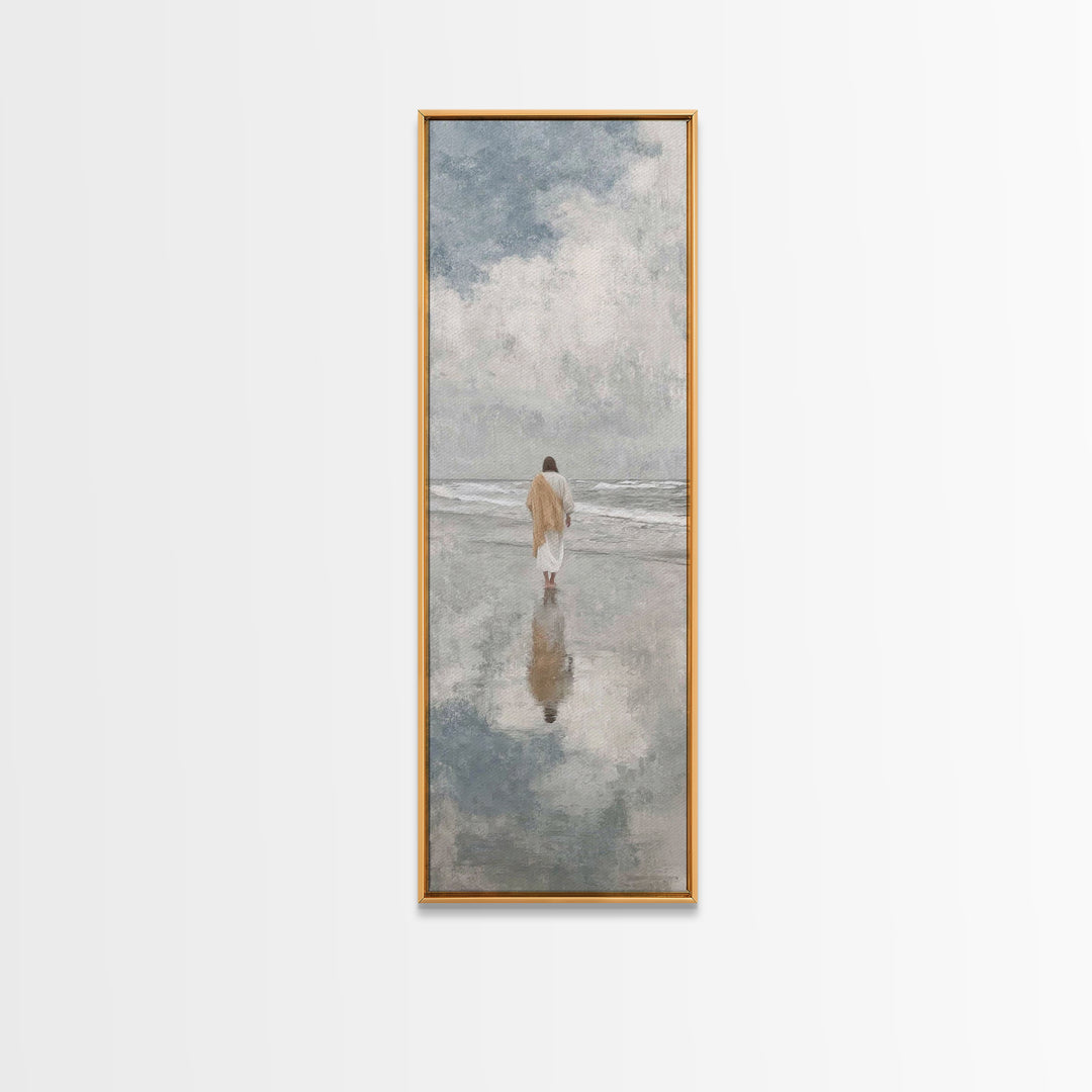 Morning Grace Tide – Framed Canvas Print – Christian Art – Skinny Art – Jesus Painting – Christian Art Canvas – Christmas Wall Art