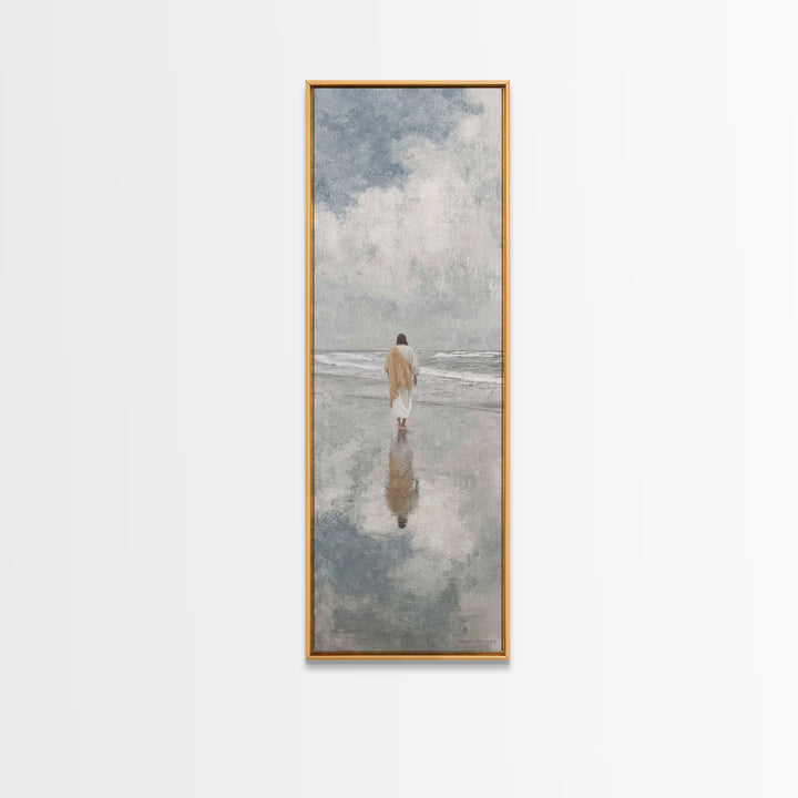 Morning Grace Tide – Framed Canvas Print – Christian Art – Skinny Art – Jesus Painting – Christian Art Canvas – Christmas Wall Art