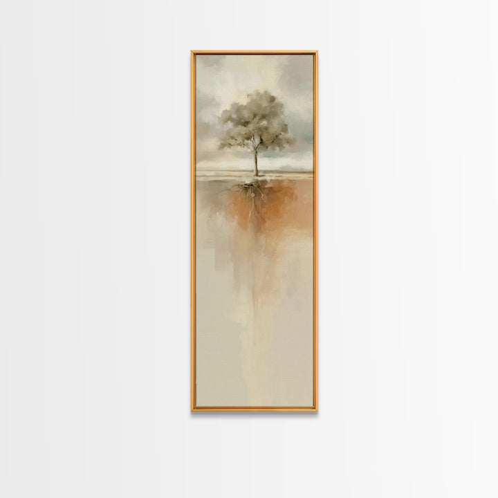 Autumn Roots Faith – Framed Canvas Print – Skinny Art – Christian Wall Art – Christian Art Canvas – Modern Christian Art – Christmas Art