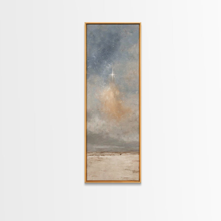 Star Of Redemption – Framed Canvas Print – Christian Art – Tall Narrow Wall Art – Christian Art Canvas – Christmas Art – Christian Christma