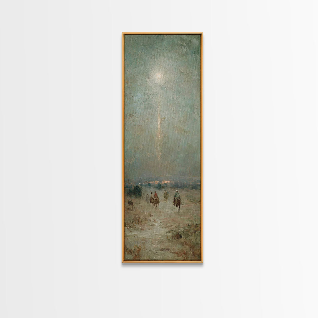 Star of Bethlehem – Framed Canvas Print – Christian Christmas Art – Christian Art Work – Tall Skinny Art Print – Christian Art Canvas – Chr