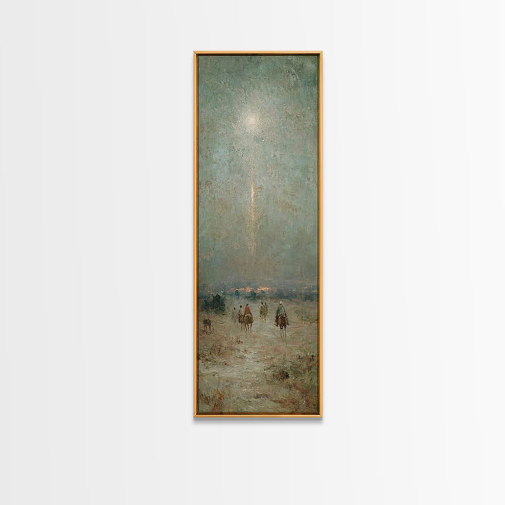 Star of Bethlehem – Framed Canvas Print – Christian Christmas Art – Christian Art Work – Tall Skinny Art Print – Christian Art Canvas – Chr