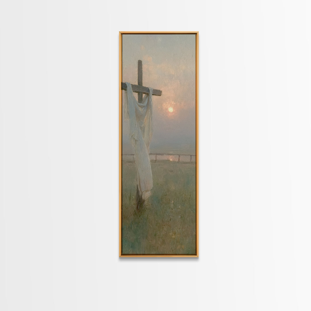 Grace In Morning Light | Framed Canvas Print | Skinny Art | Christian Art Canvas | Christian Gift Ideas | Jesus Painting | Christmas Wall A