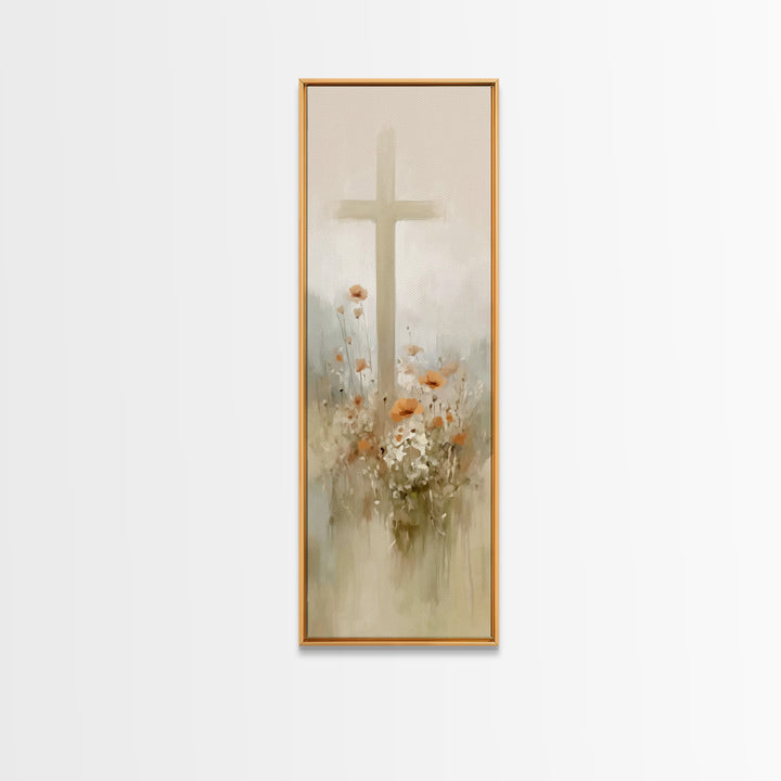 Fields Of Renewal | Framed Canvas Print | Tall Skinny Art Print | Christian Art Canvas | Christian Gift Ideas | Christmas Art | Christian W