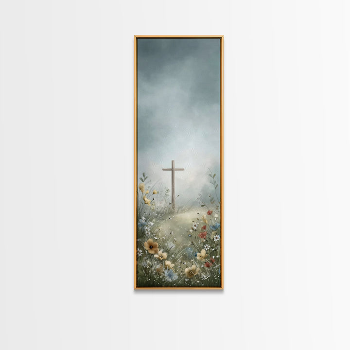 Pathway To Grace – Framed Canvas Print – Tall Narrow Wall Art – Christian Art Canvas – Christian Painting – Christmas Art – Christian Decor