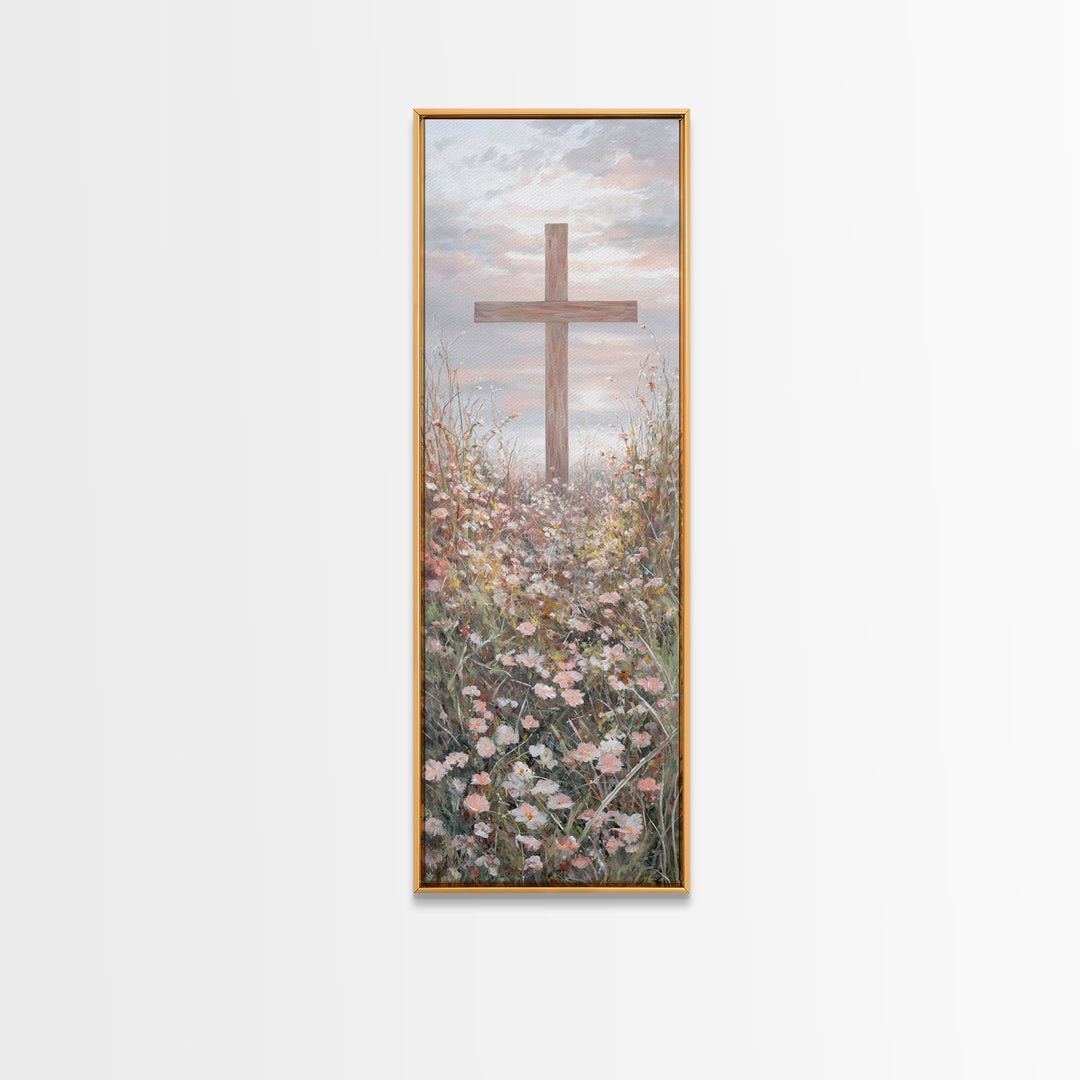 Garden Of Promise – Framed Canvas Print – Tall Narrow Wall Art – Christian Art Canvas – Christian Wall Art – Christian Art Print – Christia