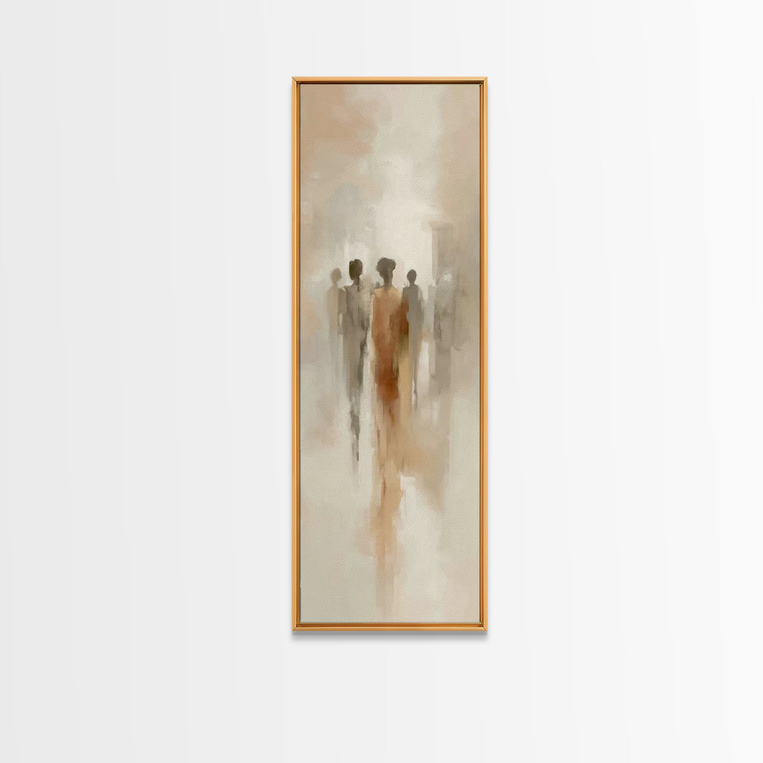 Figures Of Grace – Framed Canvas Print – Tall Skinny Art Print – Christian Art Canvas – Abstract Christian Art – Christian Art Work – Chris