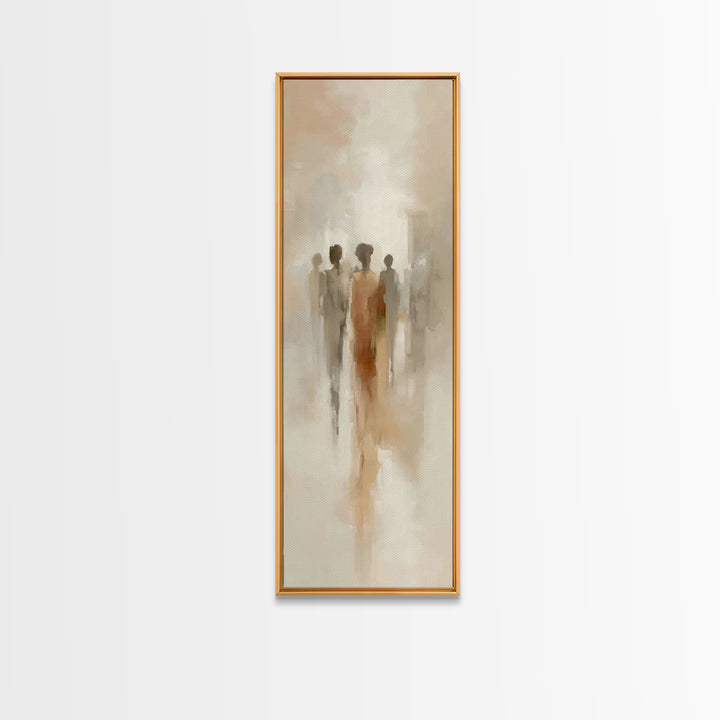 Figures Of Grace – Framed Canvas Print – Tall Skinny Art Print – Christian Art Canvas – Abstract Christian Art – Christian Art Work – Chris