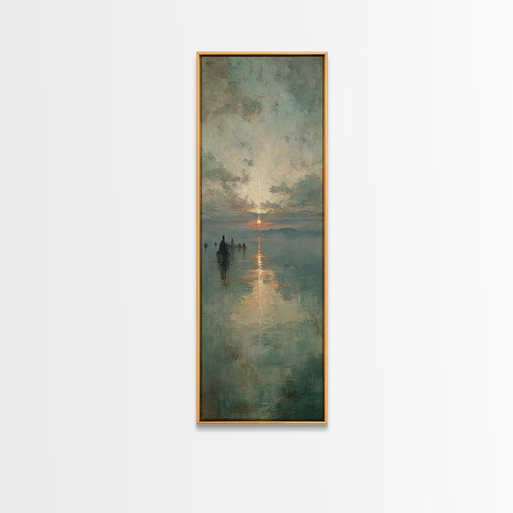 Harbor Of Light | Framed Canvas Print | Skinny Art | Christian Art Canvas | Christian Wall Art | Vintage Christian Art | Christian Gift