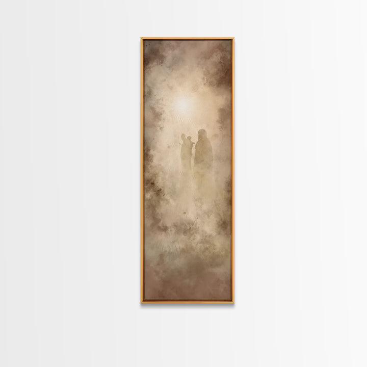Desert Vision Light – Framed Canvas Print – Tall Narrow Wall Art – Christian Art Work – Moody Christian Art – Christian Wall Art – Unique C