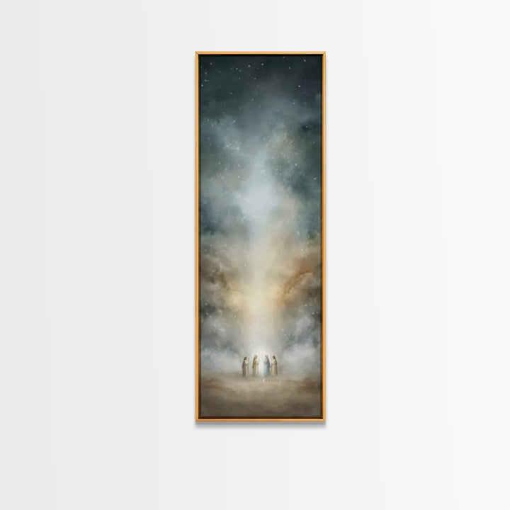 Angelic Field Light – Framed Canvas Print – Tall Narrow Wall Art – Christian Art Print – Christian Wall Art – Subtle Christian Paintings –