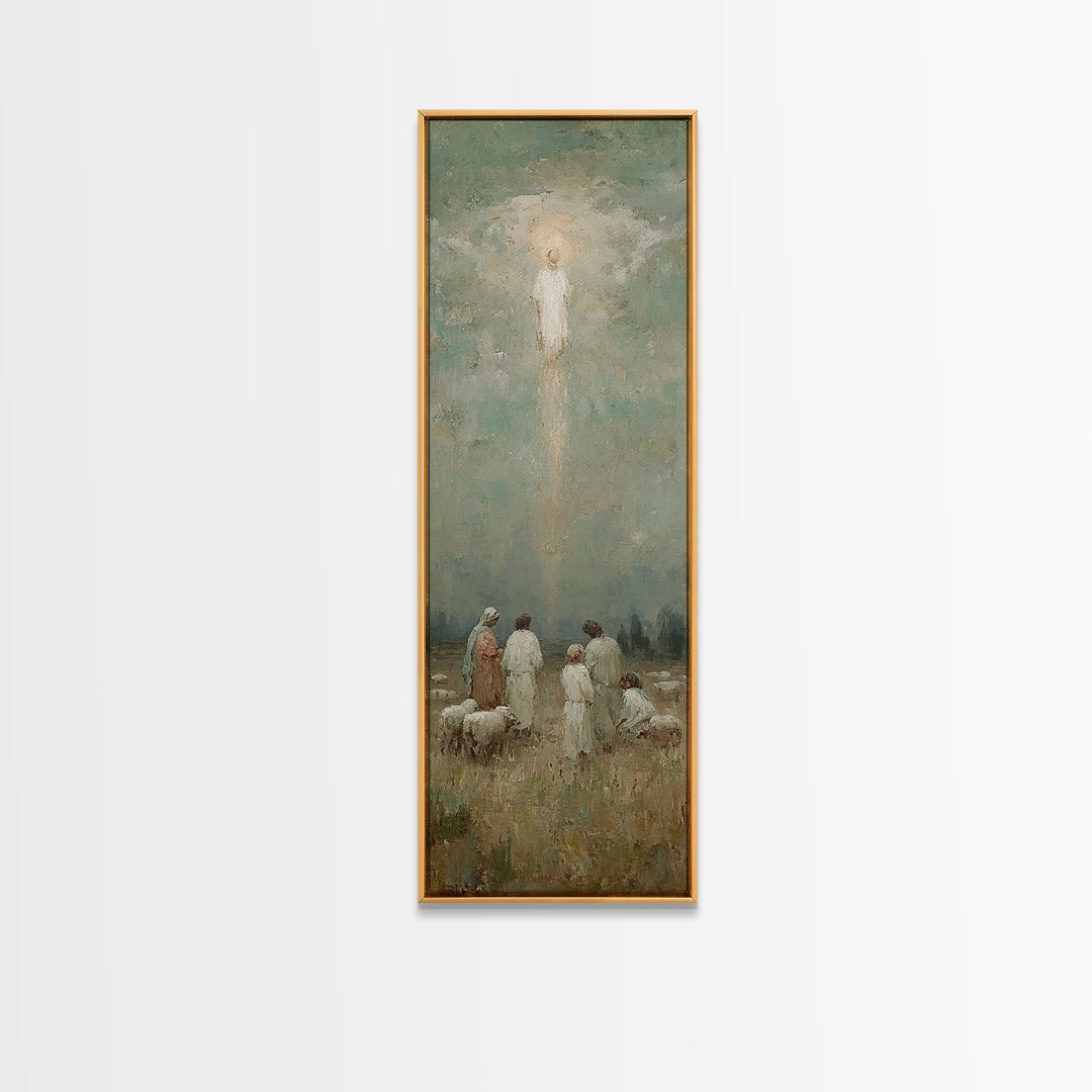 Radiant Dawn Host – Framed Canvas Print – Skinny Art – Christian Art Canvas – Christian Wall Art – Modern Christian Art – Christmas Art Wor
