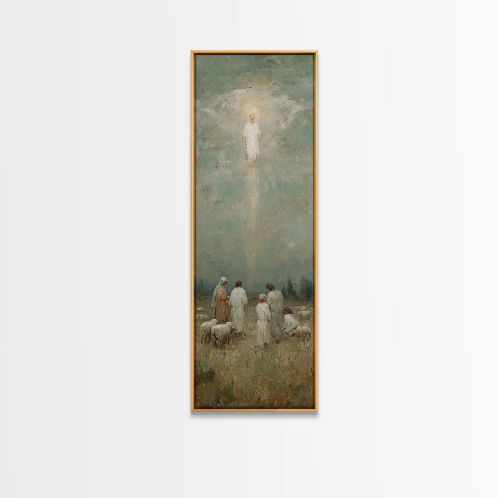 Radiant Dawn Host – Framed Canvas Print – Skinny Art – Christian Art Canvas – Christian Wall Art – Modern Christian Art – Christmas Art Wor