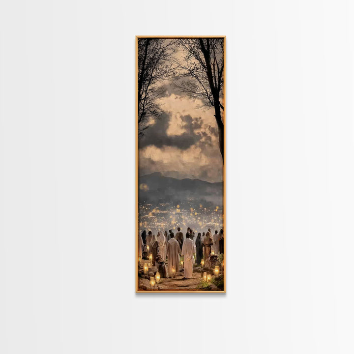 Gathering Of Hope – Framed Canvas Print – Skinny Art – Christian Art Canvas – Christian Wall Art – Christian Christmas Art – Jesus Art