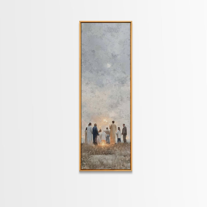 Dawn Of Praise, Framed Canvas Print, Narrow Art, Christian Wall Art, Christian Art Canvas, Christian Christmas Art, Christian Decor
