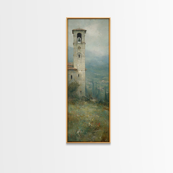 Hillside Sanctuary – Framed Canvas Print – Christian Art Canvas – Jesus Painting – Christian Wall Art – Christmas Art – Tall Narrow Wall Ar