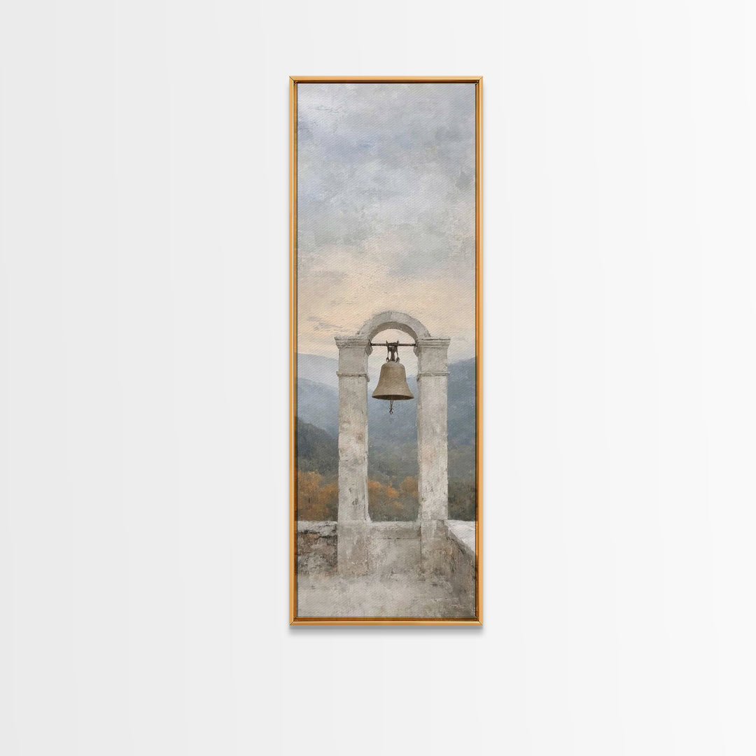 Hillside Bell Grace | Framed Canvas Print | Tall Skinny Art Print | Christian Art Canvas | Christian Wall Art | Christian Painting | Christ