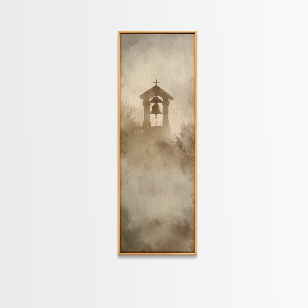 Morning Chapel Ring – Framed Canvas Print – Narrow Art – Christian Art Canvas – Christian Wall Art – Christian Painting – Christian Decor