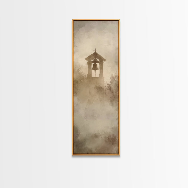 Morning Chapel Ring – Framed Canvas Print – Narrow Art – Christian Art Canvas – Christian Wall Art – Christian Painting – Christian Decor