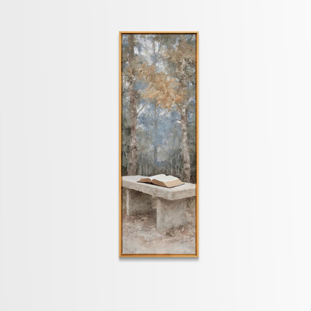 Path Of Scripture – Framed Canvas Print – Christian Art Canvas – Tall Narrow Wall Art – Christian Painting – Christian Wall Art – Christian