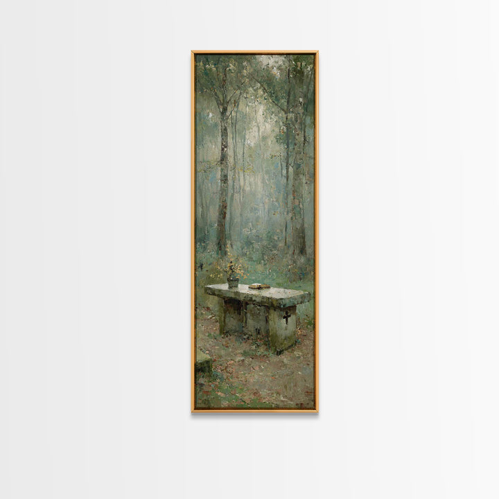 Quiet Scripture Rest | Framed Canvas Print | Christian Painting | Narrow Art | Christian Art Canvas | Christian Wall Art | Christian Decor