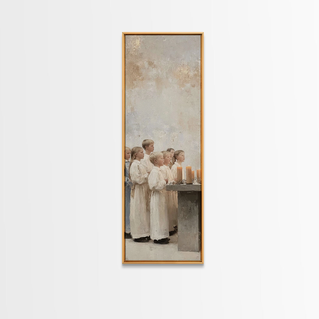 Sanctified Chorus – Framed Canvas Print, Christian Wall Art, Christian Art Canvas, Skinny Art, Christian Christmas Art, Christian Decor, Ch