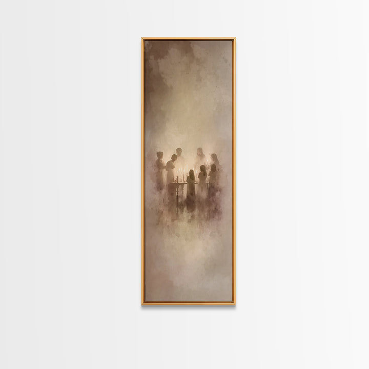 Celestial Assembly – Framed Canvas Print – Christian Art Canvas – Christian Wall Art – Narrow Art – Christian Christmas Art – Christian Dec