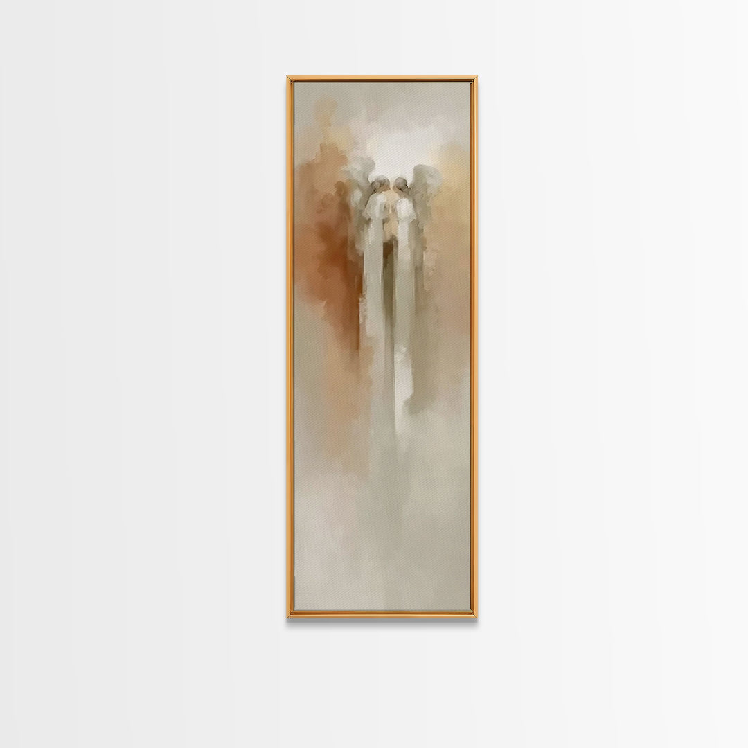 Serene Candle Circle – Framed Canvas Print | Christian Wall Art | Christian Art Canvas | Tall Skinny Art Print | Christian Christmas Art |