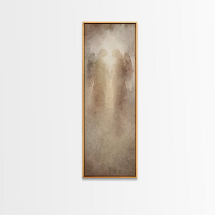 Divine Companions – Framed Canvas Print, Christian Wall Art, Christian Art Canvas, Skinny Art, Christian Christmas Art, Christian Decor, Ch