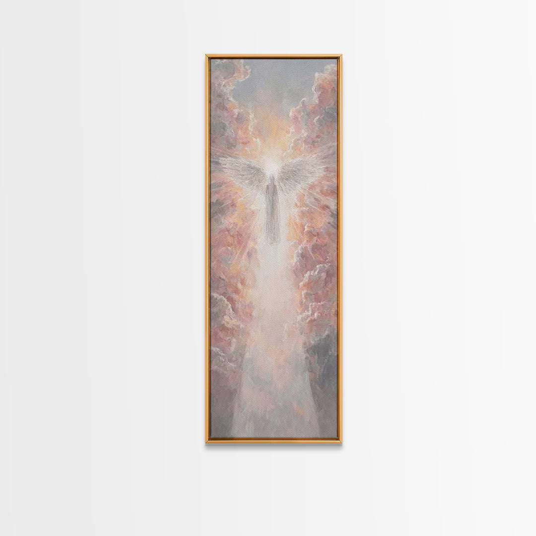 Radiant Ascension – Framed Canvas Print – Christian Art Canvas – Christian Wall Art – Tall Skinny Art Print – Christian Christmas Art – Chr