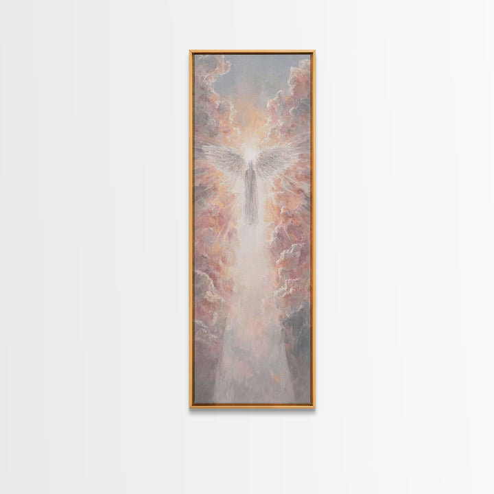Radiant Ascension – Framed Canvas Print – Christian Art Canvas – Christian Wall Art – Tall Skinny Art Print – Christian Christmas Art – Chr