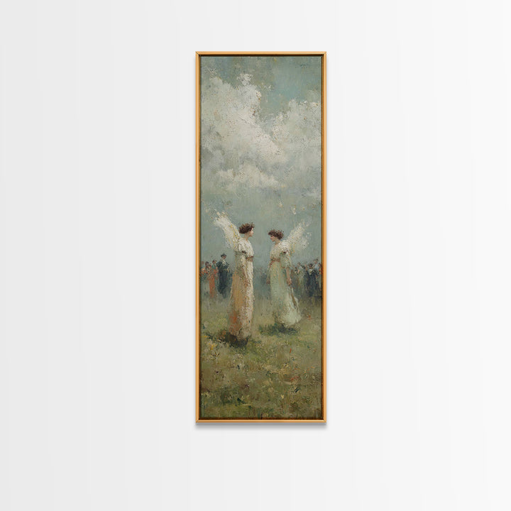 Skyward Reverence – Framed Canvas Print | Christian Art Canvas | Christian Wall Art | Tall Skinny Art Print | Christian Christmas Art | Chr