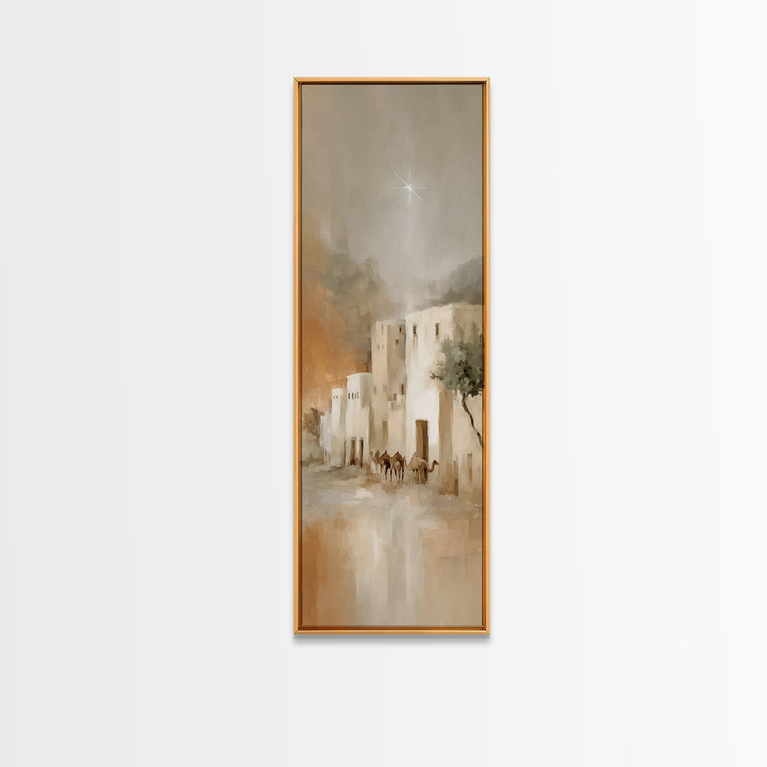 Silent Bethlehem Sky – Framed Canvas Print – Skinny Art – Christian Wall Art – Christian Art Canvas – Christian Christmas Art – Christian D