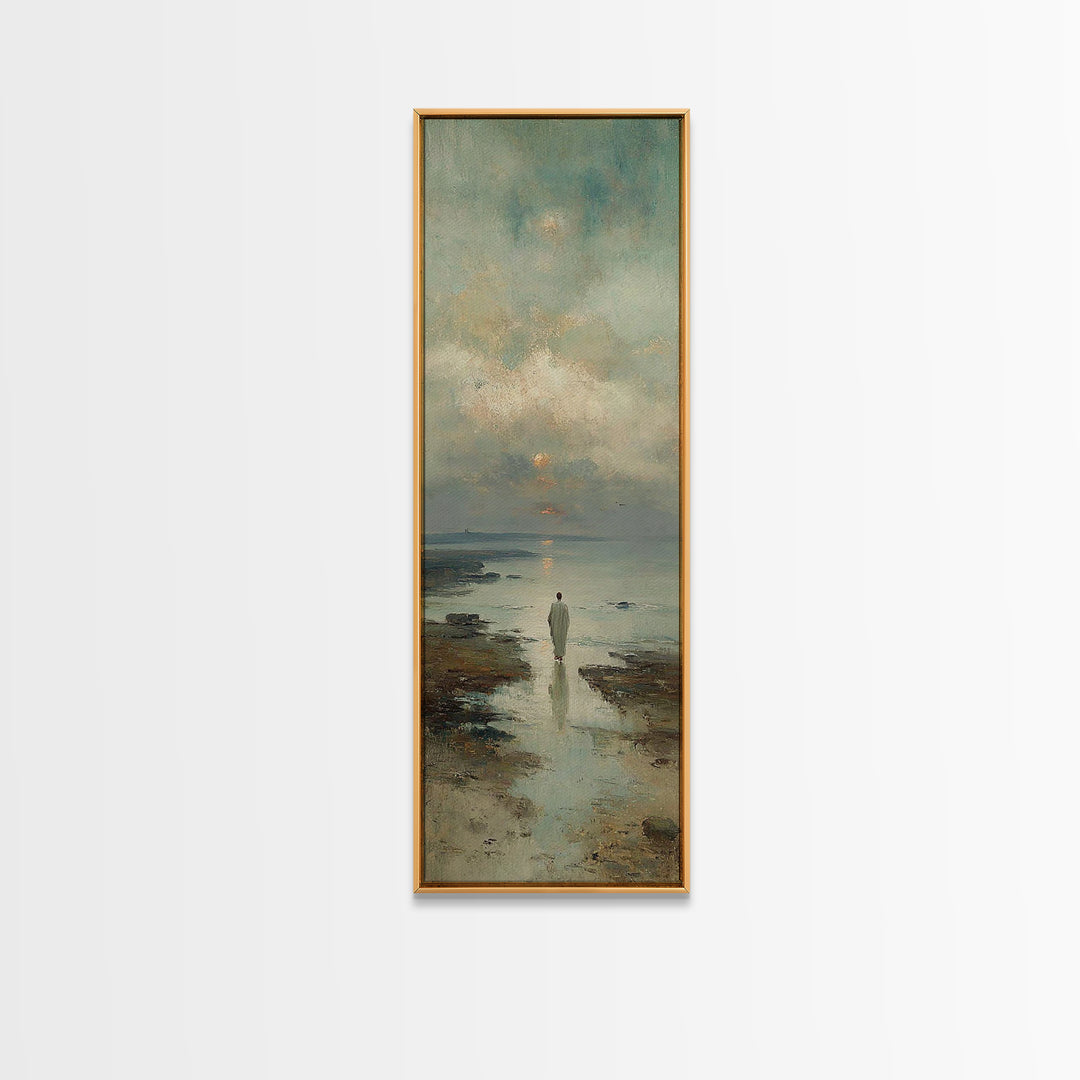 Twilight Path Grace | Framed Canvas Print | Skinny Art | Christian Art Canvas | Christian Wall Art | Jesus Painting | Christian Decor