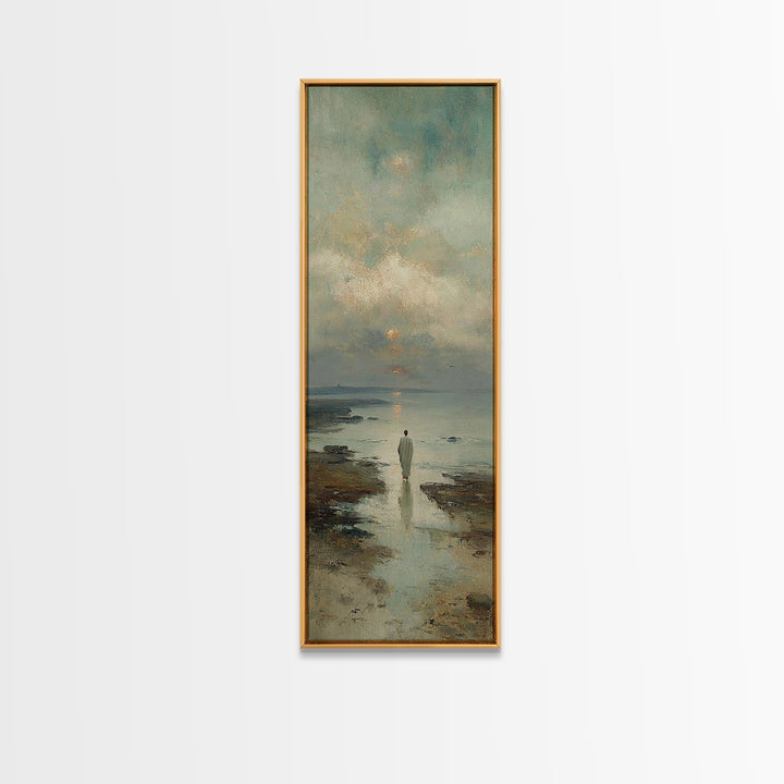Twilight Path Grace | Framed Canvas Print | Skinny Art | Christian Art Canvas | Christian Wall Art | Jesus Painting | Christian Decor