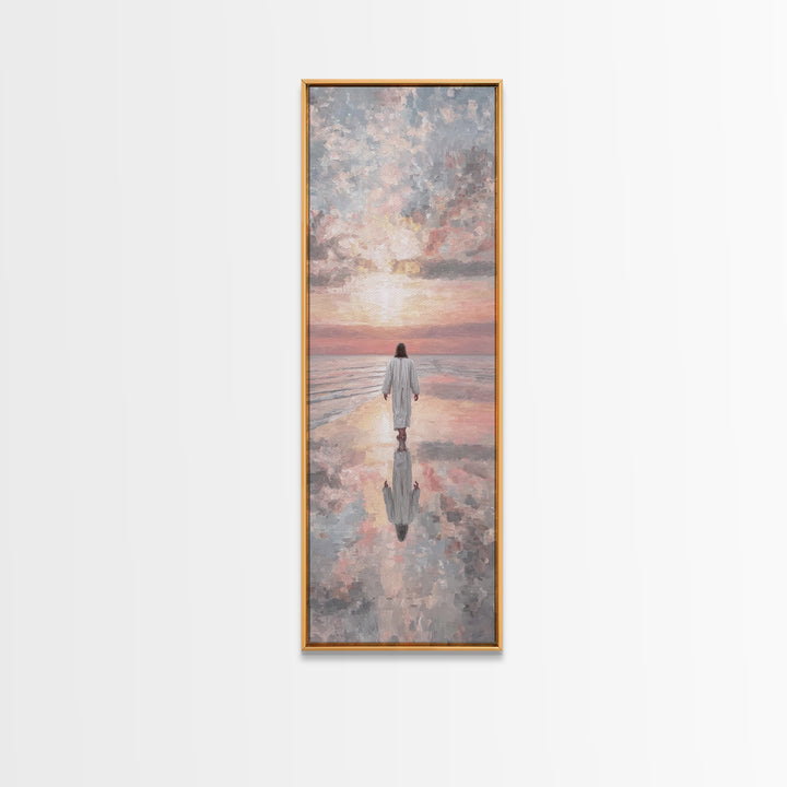 Light Of Eternity | Framed Canvas Print | Narrow Art | Christian Art Canvas | Christian Wall Art | Jesus Painting | Christian Christmas