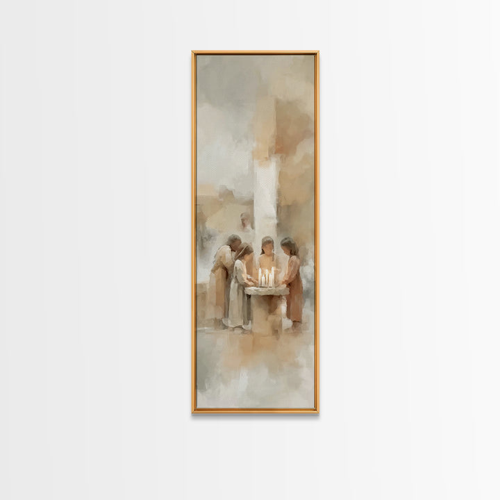 Sanctuary Of Peace - Framed Canvas Print - Christian Art Print - Christian Wall Art - Christmas Canvas Wall Art - Skinny Art - Jesus Art