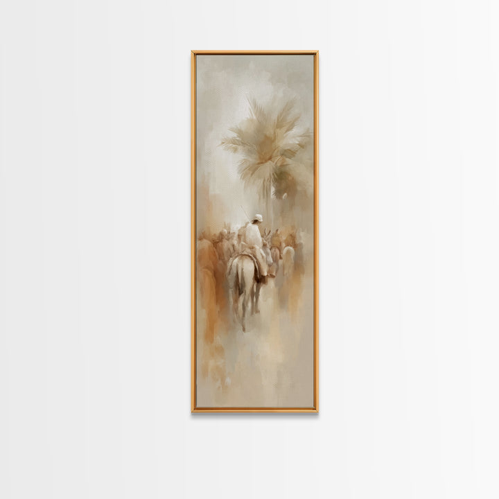 Hosanna In Glory – Framed Canvas Print – Christian Wall Art – Christian Art Canvas – Narrow Art – Jesus Painting – Christian Art Print